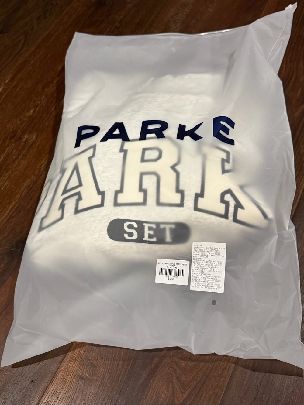 NWT PARKE x SET ACTIVE L/XL Mockneck Women's Light Gray Crewneck Sweatshirt - Picture 8 of 8